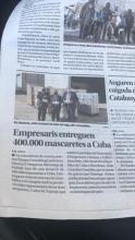 Desde Girona, Cataluña, envían donativo para combatir el COVID-19 en Cuba 