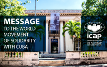 ICAP message to the World Movement of Solidarity with Cuba in the time of Covid19 #BlockadeNoSolidarityYes
