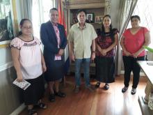 Cuban Ambassador (center) to Fiji received his counterpart from Kiribati