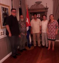 El Vicecanciller de Venezuela Rubén Darío Molina (segundo desde la izquierda) de visita en Fiji