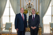 L’Ambassadeur de Cuba présente ses lettres de créance auprès du Prince Souverain de Monaco.