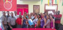 Celebran en Granada “Día de la Rebeldía Nacional”. St. George’s, 26 de Julio del 2016.- En la mañana de hoy 26 de julio, el colectivo de la misión estatal cubana en Granada, celebró su actividad por el aniversario 63 del asalto a los cuarteles Moncada y Carlos Manuel de Céspedes. Después del himno nacional, se escucharon como hace 63 años “La marcha del 26 de julio” y el poema “Ya estamos en combate”, de Raúl Gómez García. La Dra.. Mabel León Álvarez, Jefa de la Brigada Médica, hizo un resumen de la labor