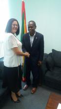 Minister of Foreign Affairs of Granada receives the new Ambassador of Cuba