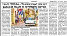Intelectual caribeño denuncia bloqueo contra Cuba