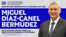 Discurso del presidente Miguel Díaz-Canel en el Segundo Momento ODS, durante el debate general del 76 período de sesiones de la AGNU, 20 de septiembre de 2021