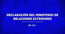 DECLARACION DEL MINISTERIO DE RELACIONES EXTERIORES DE CUBA