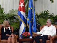 Recibió Díaz-Canel a la Alta Representante de la Unión Europea para Asuntos Exteriores y Política de Seguridad