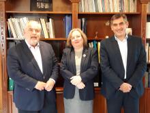Recibe Ministro Alterno de Investigación e Innovación de Grecia a Embajadora de Cuba