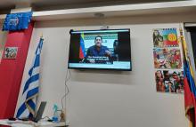 HOMENAJE AL COMANDANTE HUGO CHÁVEZ EN ATENAS 