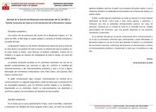 MENSAJE DEL KKE POR 66 ANIVERSARIO DEL TRIUNFO DE LA REVOLUCION