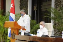 Marino Murillo exchanged with the Diplomatic Corps accredited in Cuba on the Ordering Task