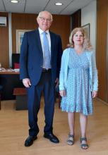 ENCUENTRO DEL EMBAJADOR DE CUBA CON DIRECTORA DE DIRECCIÓN D1 DE LA CANCILLERIA GRIEGA