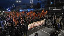 Solidaridad con Cuba en Atenas en marcha en conmemoración sucesos de la Politécnica.