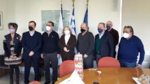 Cuban diplomats hold an exchange with authorities of the Greek University of the Mediterranean in Crete.