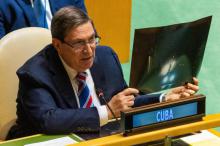 Réplica del Ministro de Relaciones Exteriores de Cuba Bruno Rodríguez Parrilla durante el Debate bajo el punto 38 “Necesidad de poner fin al bloqueo económico, comercial y financiero impuesto por los Estados Unido de América contra Cuba” Réplica del Ministro de Relaciones Exteriores de Cuba Bruno Rodríguez Parrilla durante el Debate bajo el punto 38 “Necesidad de poner fin al bloqueo económico, comercial y financiero impuesto por los Estados Unido de América contra Cuba”