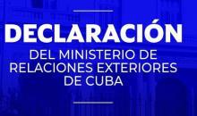 Declaración del Ministerio de Relaciones Exteriores