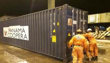 Una embarcación con cinco contenedores llenos de arroz, aceite y otros alimentos partió este jueves desde Panamá, rumbo al Puerto de Mariel. Foto: Tomada de Twitter