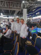 Con el Canciller Lisandro Rosales y el embajador Delgado