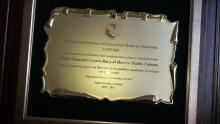 Placa en homenaje al Cdte. en Jefe Fidel Castro del COPEMH