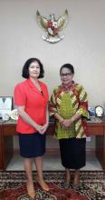 Minister for Women Empowerment and Child Protection of Indonesia welcomes the Cuban Ambassador