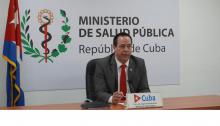 Intervención del Ministro de Salud Dr. José Angel Portal Miranda en la reunión de Ministros de Salud del Grupo de Contacto del Movimiento de Países No Alineados en respuesta a la COVID-19, que se desarrolla bajo la presidencia del Ministro de Salud de la República de Azerbaiyán. Intervención del Ministro de Salud Dr. José Angel Portal Miranda en la reunión de Ministros de Salud del Grupo de Contacto del Movimiento de Países No Alineados en respuesta a la COVID-19, que se desarrolla bajo la presidencia del Ministro de Salud de la República de Azerbaiyán.