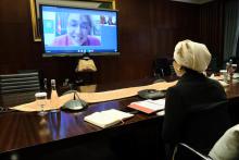 Foreign Minister of Indonesia and Cuban Ambassador talk through video call