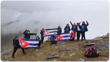 Ireland, walk to the highest mountain on the island. Noble gesture of solidarity against the Yankee blockade imposed on the Cuban people.