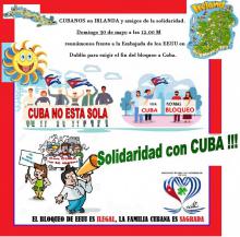 Irlanda, la campaña contra el bloqueo genocida a Cuba, fija una nueva cita.