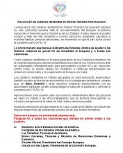 Comunidad cubana residente en Irlanda condena el bloqueo al pueblo cubano y exige su levantamiento.