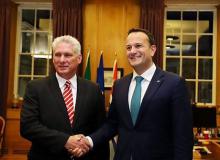 Primer ministro de Irlanda recibió al presidente Díaz-Canel.