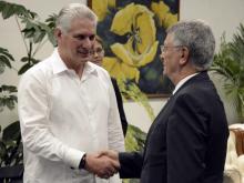 Presidente cubano Miguel Diaz-Canel Bermudez reconoce la confianza de los asistentes a Fihav a pesar del bloqueo.