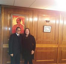 El Embajador de Cuba en Irlanda visita el “Liberty Hall”, histórica sede del Sindicato SIPTU.