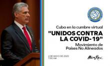 Intervención del Jefe de la delegación cubana, Miguel Díaz-Canel Bermúdez, presidente de la República de Cuba, en la Cumbre Virtual del Movimiento de Países No Alineados “Unidos contra la COVID-19”.