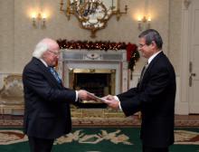 Embajador Cuba en Irlanda presenta Cartas Credenciales.