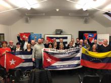 Cuban ambassadors meet with trade unionists and solidarity activists during their stay in Belfast.