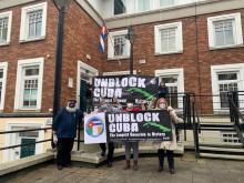 Continuidad en Irlanda de la campaña contra el bloqueo yanqui a Cuba.