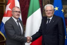 Presidente de la República Italiana recibe a nuevo Embajador de Cuba