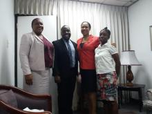 The Ambassador of Cuba to Jamaica, H.E Mrs. Inés Fors Fernández, and Ambassador Marsha Coore Lobban, Acting Director of the Caribbean and Americas Department at the Ministry of Foreign Affairs and Foreign Trade of Jamaica, met today at the headquarters of this Ministry to review the main issues of the bilateral agenda and other matters of common interest.