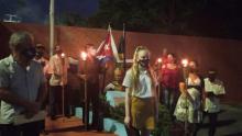 Following the tradition that began at midnight on January 27, 1953, on the advent of the centenary of José Martí's birth, the Embassy of Cuba in Jamaica lit the night with torches to honour the most universal of all Cubans on the 168th anniversary of his birth.