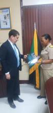 Ambassador of Cuba to Jamaica pays courtesy visit to the Jamaican Defence Force.