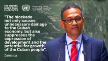 Bloqueo a Cuba viola derecho internacional, denuncia Jamaica en ONU