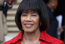 Former Prime Minister of Jamaica with Cuba and against the blockade on the 62nd Anniversary of the Revolution.