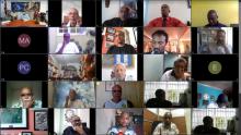 Jamaican friends participate at the Caribbean Meeting of Solidarity with Cuba.