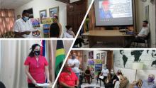 The collective of the Embassy of Cuba in Jamaica celebrates a workshop on the Commander in Chief’s revolutionary path.