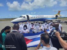 Cuba’s Henry Reeve Medical Cooperation Brigade present today in the Turks and Caicos Islands is ready, awaiting completion of quarantine, to help the islands to fight the scourge of Covid-19.