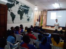 With a view to increase their knowledge about our country, the visitors held a lively exchange with the Embassy staff members.