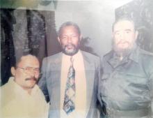 Jamaican unionist Keith Comrie ratifies solidarity with Cuba on May 1.
