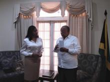 Ambassador of Cuba meets President of the People's National Party of Jamaica.