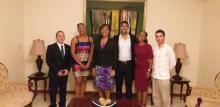 Leaders of the PNP’s Youth Organization express their opposition to the blockade against Cuba.