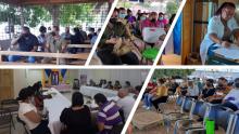 Miembros de la Misión Estatal de Cuba en Jamaica discuten en asambleas el proyecto del nuevo Código de las Familias.